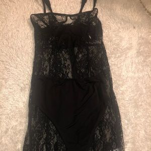 Black lace dress